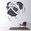 Pug Portrait Pets Dogs Wall Sticker