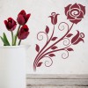 Rose Flower Swirls Floral Wall Sticker
