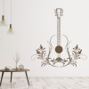 Floral Acoustic Guitar Music Wall Sticker
