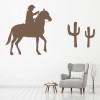 Desert Cowboy Cactus Wall Sticker