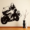 Woman Motorbike Rider Motorcycle Wall Sticker