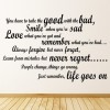 Good With The Bad Inspirational Quote Wall Sticker