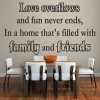 Love Overflows Family Quote Wall Sticker