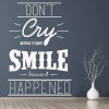 Smile Because It Happened Inspirational Quote Wall Sticker