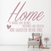 Home And Love Family Quote Wall Sticker