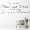 A House Is Made Family Quote Wall Sticker