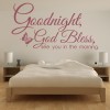 Goodnight God Bless Religious Wall Sticker