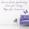 Learn From Yesterday Inspirational Quote Wall Sticker