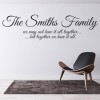 Personalised Name Family Quote Wall Sticker