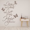 Learn Live Hope Inspirational Quote Wall Sticker