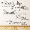 May This Home Be Blessed Family Quote Wall Sticker