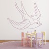 Swallow Outline Birds Feathers Wall Sticker
