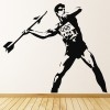 Javelin Throw Banksy Wall Sticker