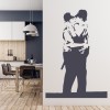 Kissing Police Banksy Wall Sticker
