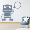 Funny Robot Aliens Space Wall Sticker
