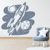 Space Rocket Planets Space Wall Sticker