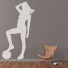 Female Football Player Sports Wall Sticker