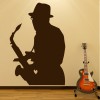 Saxophone Player Jazz Music Wall Sticker