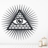 Illuminati Symbol Eye Light Circle Wall Sticker
