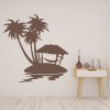 Palm Tree Scene Tropical Beach Wall Sticker Scene