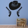 Cowboy Hat And Guns Wild West America USA Wall Stickers Home Decor Art Decals