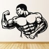 Bodybuilding Pose Weight Training Wall Sticker