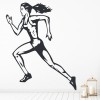 Female Runner Marathon Athletics Wall Sticker