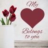 My Heart Belongs To You Embellished Love Quotes Wall Stickers Home Art Decals