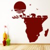 Safari Animals Africa Map Wall Sticker