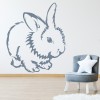 Cute Rabbit Pet Animals Wall Sticker