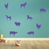 Farm Animals Sheep Horse Wall Sticker Set