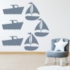 Boats Ships Transport Wall Sticker Set