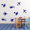 Aircraft Helicopter Airplane Wall Sticker Set