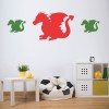 Baby Dragon Fantasy Monster Wall Sticker Pack