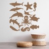 Under The Sea Shark Fish Wall Sticker Set