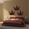 Cannabis Silhouette Flowers And Trees Creative Multipack Wall Sticker Art Decals