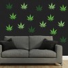Cannabis Leaf Wall Sticker Pack