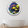 Tropical Fish Porthole 3D Wall Sticker