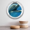 Dolphin Porthole 3D Wall Sticker