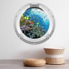 Coral Reef Porthole 3D Wall Sticker