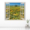 Yellow Flower Meadow 3D Window Wall Sticker
