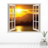 Mountain Sunset 3D Window Wall Sticker