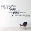 When I Saw You Love Quote Wall Sticker