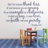 Don't Let Anyone Think Less Bible Quote Wall Sticker