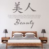 Beauty Chinese Symbol Quote Wall Sticker