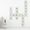 Love Life Family Scrabble Tile Wall Sticker