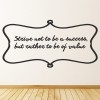 Success And Value Inspirational Quote Wall Sticker