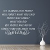 People Forget Inspirational Quote Wall Sticker