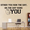 Run The Day Inspirational Quote Wall Sticker