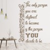 Person You Decide Inspirational Quote Wall Sticker